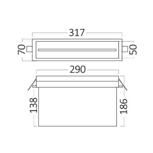 BRY-EXIT-LED-3W-RCS-IP20-WHT-EMERGENCY EXIT – BC14-01120