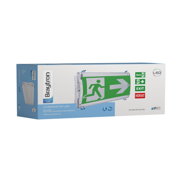 BRY-EXIT-LED-5W-DUAL-IP65-WHT-EMERGENCY EXIT – BC14-00900