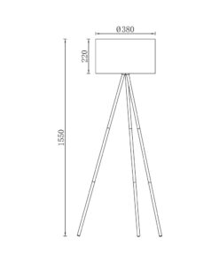 Φωτιστικό δαπέδου 1 x E27 μπεζ – BV06-00033
