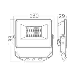 Προβολέας LED IP65 20w RGB με Control – BT66-02091