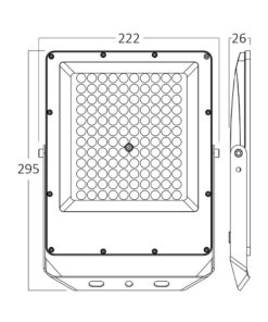 Προβολέας IP65 50W 5500 lm 3CCT (Γκρι) – BT65-05082