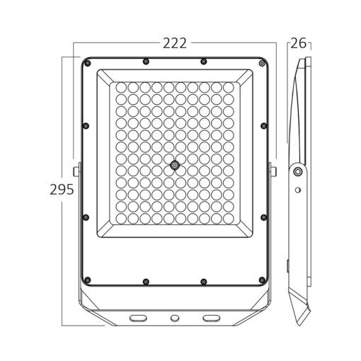 Προβολέας IP65 100W 11000 lm 3CCT (Γκρι) – BT65-09182