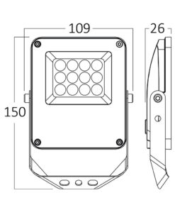 Προβολέας IP65 10W 1100 lm 3CCT (Γκρι) – BT65-01082