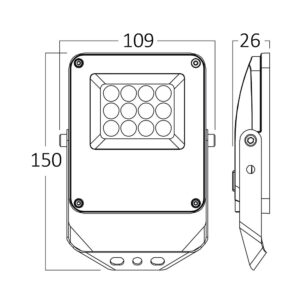 Προβολέας IP65 10W 1100 lm 3CCT (Γκρι) – BT65-01082