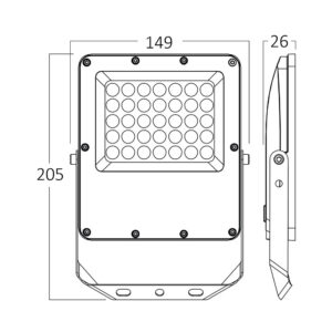 Προβολέας IP65 30W 3300 lm 3CCT (Γκρι) – BT65-03082