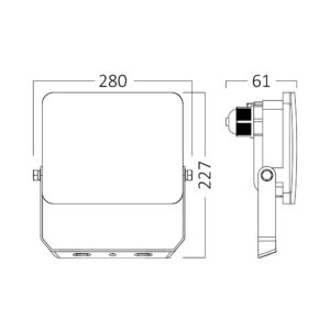 Προβολέας IP65 100W  9500lm 3CCT (Λευκός) – BT60-59180