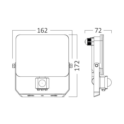 Προβολέας IP65 30W  2850lm 3CCT Με Ανίχνευση (Λευκός) – BT60-63080