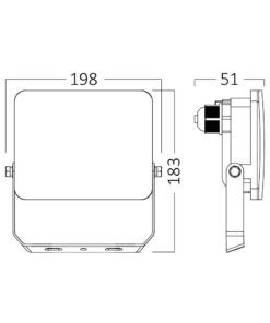 Προβολέας IP65 50W 4750lm 3CCT (Λευκός) – BT60-55080