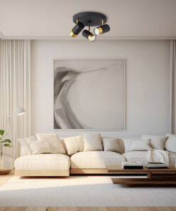 Σποτ οροφής 3 x GU10 μαύρο/χρυσό – BV04-00021