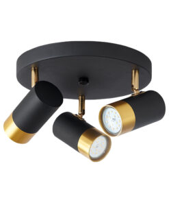 Σποτ οροφής 3 x GU10 μαύρο/χρυσό – BV04-00021