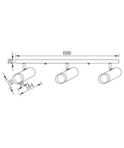 Σποτ οροφής 3 x GU10 μαύρο/χρυσό – BV04-00023