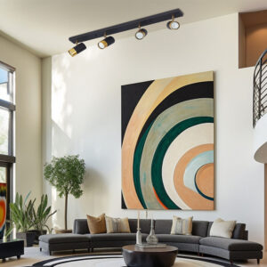 Σποτ οροφής 4 x GU10 μαύρο/χρυσό – BV04-00024