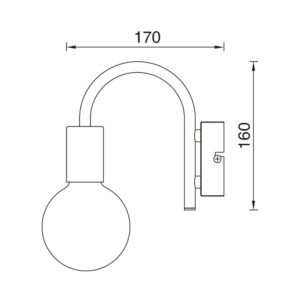 Απλικα Τοίχου Ε27 Μαυρη – BV04-00034