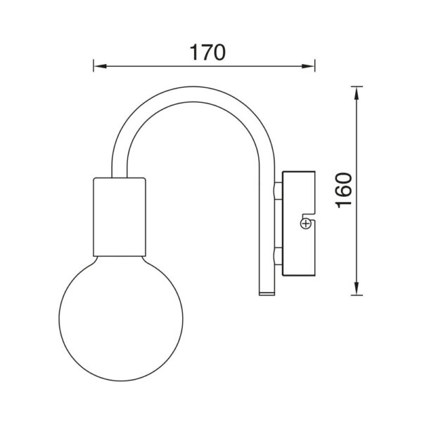 Απλικα Τοίχου Ε27 Μαυρη – BV04-00034