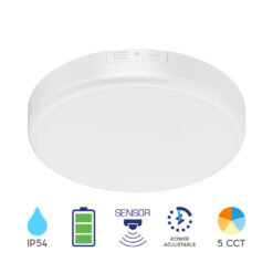 Πλαφονιέρα led “Grande” 20w 4in1 2000lm IP54 με ανίχνευση κίνησης, μέρα νύχτα και ασφαλείας – BC15-00580
