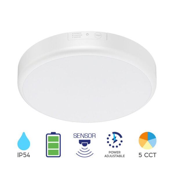 Πλαφονιέρα led “Grande” 20w 4in1 2000lm IP54 με ανίχνευση κίνησης, μέρα νύχτα και ασφαλείας – BC15-00580