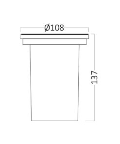 Φωτιστικό Δαπέδου Χωνευτό GU10 IP67 Ø108 – BT27-00101