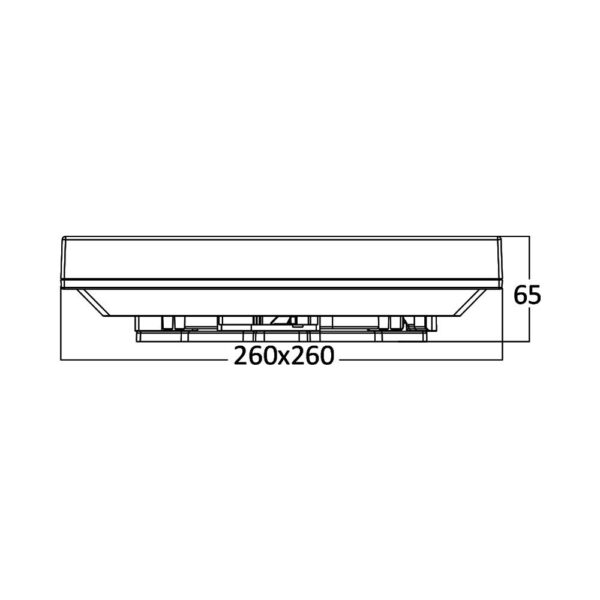 Πλαφονιέρα IP44 20W 3000k 26x26cm – BH15-03100