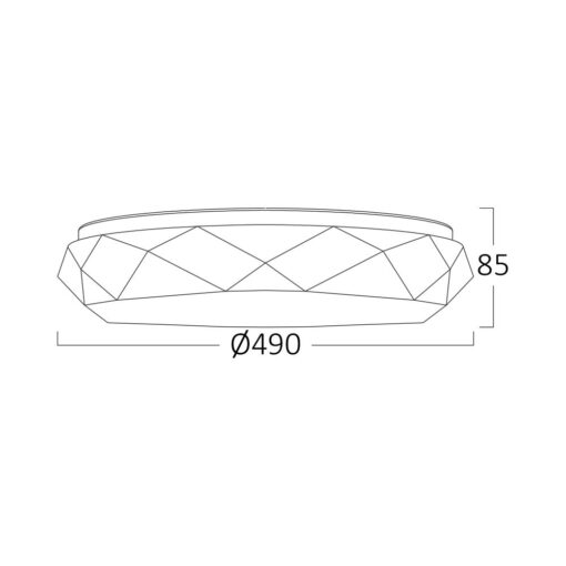 Πλαφονιέρα Jade 44W, CCT, 4580lm, 49×8,5cm – BH16-20580