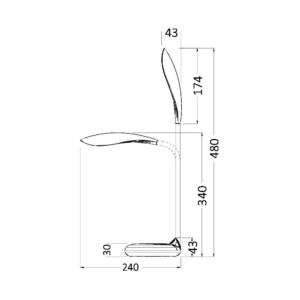 Φωτιστικό γραφείου led 5w 5000k & βάση RGB – BK01-00710