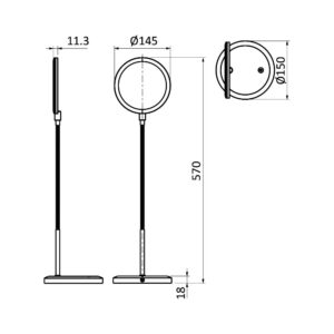Φωτιστικό γραφείου led 7w 5000k – BK01-01310