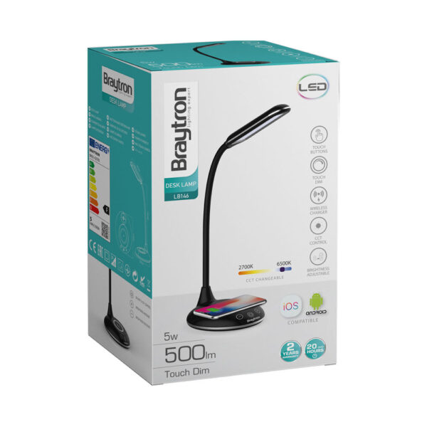 Φωτιστικό γραφείου led 5w CCT & ασύρματη φόρτιση – BK01-02781