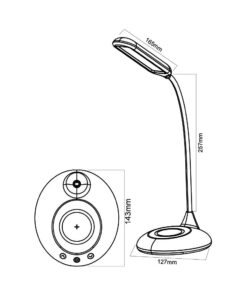 Φωτιστικό γραφείου led 5w CCT & ασύρματη φόρτιση – BK01-02781