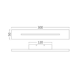 Απλίκα led “Leva” 10w 1060lm 3000k Μαύρη – BH07-03401