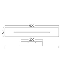 Απλίκα led “Leva” 20w 2100lm 3000k Μαύρη – BH07-03501