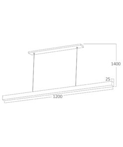 Κρεμαστή ράγα Led 30w Lina CCT 120×2,5cm – BH16-09986