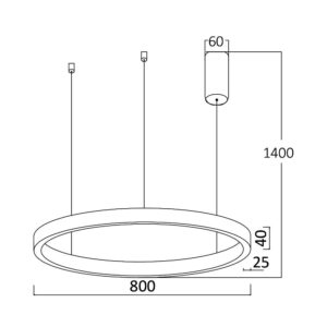 Κρεμαστό Led 45w Lina, 4520lm, CCT, 80cm – BH16-09280