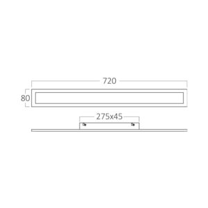 Απλίκα Led “Line” 18w IP54 1860lm 3000k Μαύρη – BG38-03501