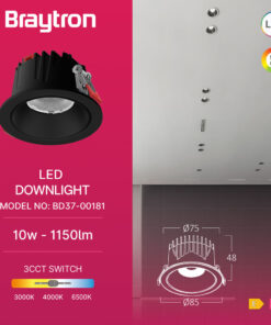 Σποτ Led Linex 10w 3CCT Μαύρο – BD37-00181