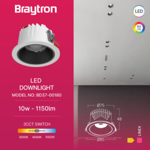Σποτ Led Linex 10w 3CCT Λευκό/Μαύρο – BD37-00180