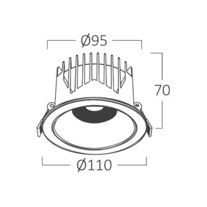 Σποτ Led Linex 20w 3CCT Μαύρο – BD37-00281