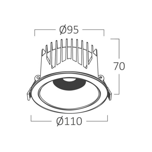 Σποτ Led Linex 20w 3CCT Μαύρο – BD37-00281