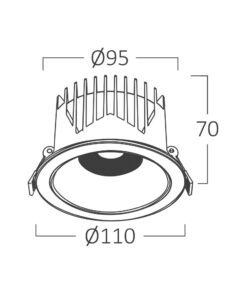 Σποτ Led Linex 20w 3CCT Λευκό/Μαύρο – BD37-00280