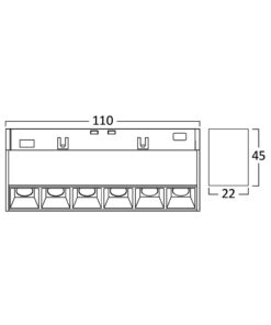 BRY-LNS110-6W-48VDC-3000K-BLC-MAG. LINEAR – BD60-01101