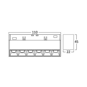 BRY-LNS110-6W-48VDC-3000K-BLC-MAG. LINEAR – BD60-01101