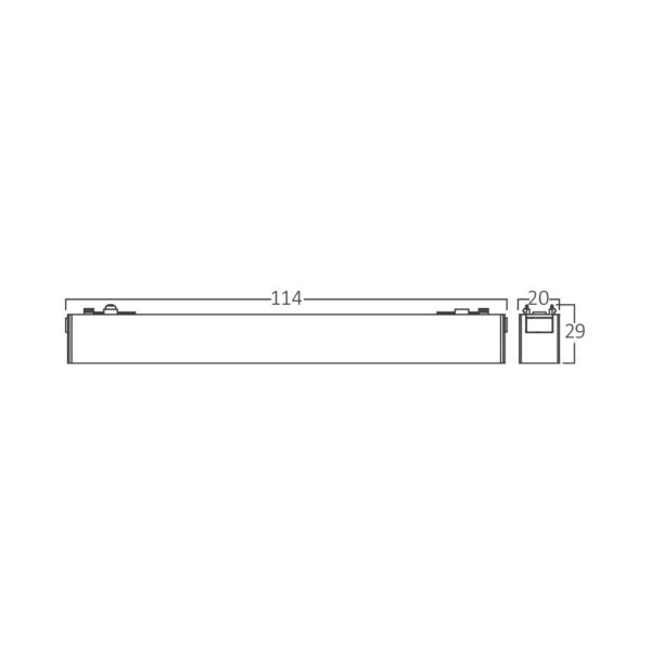 Φωτιστικό Led Μαγνητικής Ράγας slim 6W 3000K Mαύρο – BD60-11101