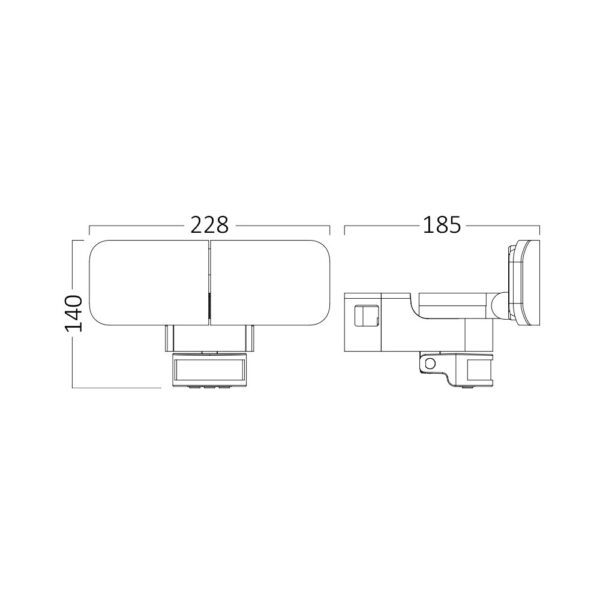Προβολέας IP54 30W 3300 lm 4000K (Λευκός)  Με Ανίχνευση – BG36-10110