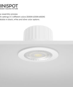Μινι σποτ led 3w 38° 4000K IP54 – BH06-00219