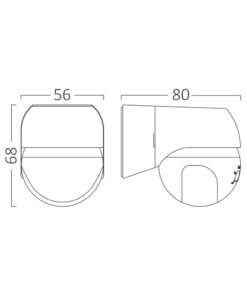 BRY-MS03-180-MAX 800W-IP44-MOTION SENSOR Model: BY31-01030 – BY31-01030