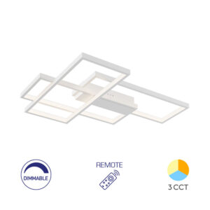 Φωτιστικό Οροφής LED Λευκό “Nela” 65w 7150lm CCT με Control – BH17-04590