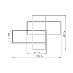 Οροφής led “Nela” 80w 8800cm CCT με Control – BH17-04691