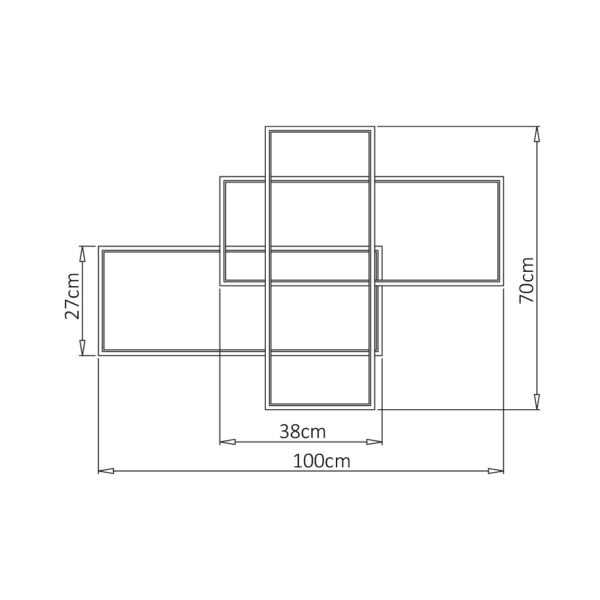 Οροφής led “Nela” 80w 8800cm CCT με Control – BH17-04691