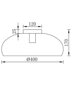 Φωτιστικό οροφής 1 x Ε27 μαύρο Ø40 – BV05-00033