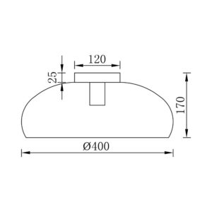 Φωτιστικό οροφής 1 x Ε27 μαύρο Ø40 – BV05-00033