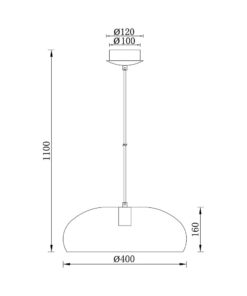 Κρεμαστό μονόφωτο 1 x Ε27 λευκό Ø40 – BV05-00032