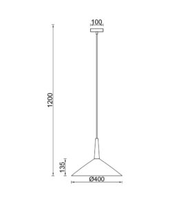 Κρεμαστό μονόφωτο 1 x Ε27 γκρι Ø40 – BV05-00052